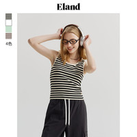 ELAND衣恋背心马夹女舒适凉爽透气马甲金属LOGO装饰2024夏季 象牙白/白色(39)Ivory S/160
