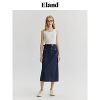 ELAND衣恋背心马夹女舒适凉爽透气马甲金属LOGO装饰2024夏季 薄荷色(84)MINT S/160