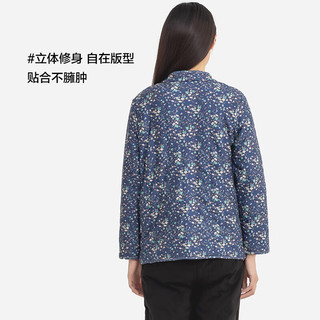 宜而爽【桑蚕丝填充】中老年女士三层加厚可外穿家居服保暖长袖外套