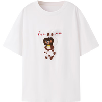 乐町Honey Kuma联名2024夏季新款立体玩偶设计工艺大T恤短袖