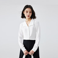 伯德小姐翻领衬衫女士春季新款高级感气质通勤OL职业面试衬衣 CS466 雪纺 -适合100-110斤可穿
