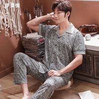 兰缪 LA MIU Yirouqing 伊柔情 男士家居服套装 长裤短袖