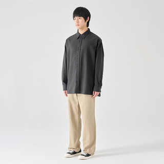 無印良品 MUJI（無印良品 ）男式 法兰绒 宽版衬衫 男士长袖衬衣外套厚款纯棉
AC09CC4A