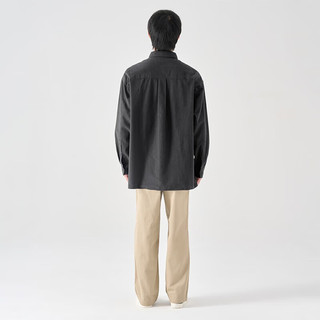 無印良品 MUJI（無印良品 ）男式 法兰绒 宽版衬衫 男士长袖衬衣外套厚款纯棉
AC09CC4A