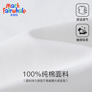 马克华菲2025男女童纯棉短袖儿童宽松半袖宝宝上衣T恤嘿JZ 深咖【攀爬猴字母】