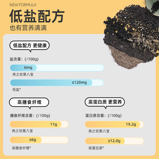 燕之坊黑八宝五黑粉黑枸杞黑豆黑米黑芝麻黑桑葚核桃红豆薏米枸杞代餐粉 1罐体验装450g1罐