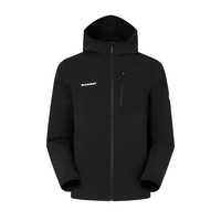 PLUS会员：MAMMUT Madris Light 男士户外轻质防风弹力舒适中层夹克外套 黑色 L