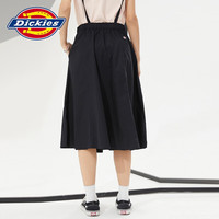 dickies 半身裙女 纯色学院风a字中吊带长裙 DK010196 黑色 S （26）