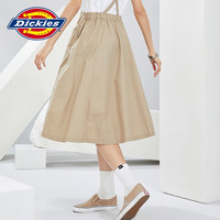 dickies 半身裙女 纯色学院风a字中吊带长裙 DK010196 沙色 XL （29）