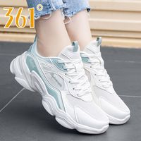 361°女鞋春季网面透气运动鞋老爹鞋361度跑步鞋