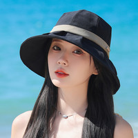 猫人防晒帽子女款夏季遮阳防紫外线2025新款户外可折叠薄款夏天渔夫帽