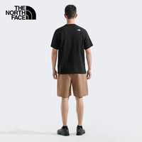 The North Face北面男女同款棉印花短袖T恤户外透气8D7W 宇宙黑/JK3 L