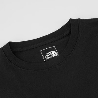 北面（The North Face）短袖T恤款纯棉短袖舒适爱心户外透气25年春夏8D7U JK3/黑色 M /170