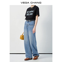VEGA CHANG 宽松休闲 女士短袖T恤