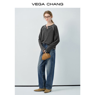  VEGA CHANG 绒感针织 女士长袖T恤