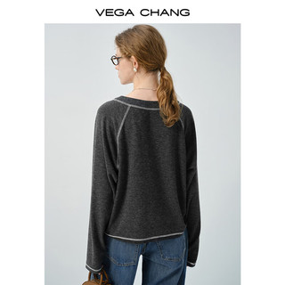  VEGA CHANG 绒感针织 女士长袖T恤