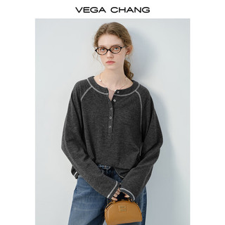  VEGA CHANG 绒感针织 女士长袖T恤