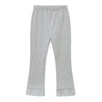 笛莎童装女童打底裤夏季儿童女孩宝宝微喇叭七分裤子迪莎 本白