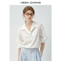 VEGA CHANG衬衫女2025新款春夏韩系百搭通勤休闲宽松长袖套头上衣