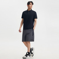 Cabbeen/卡宾 顺色钢压拼接设计 男士Polo衫