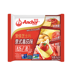 Anchor 安佳 切达干酪奶酪芝士片83g*3 意式番茄口味