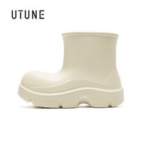 优调小丑鞋外穿时尚雨靴短筒女夏季厚底内增高靴子防水防滑潮雨鞋