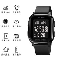 舒小奢 运动手表男初中高中学生专用青少年跑步夜光闹钟防水电子手表