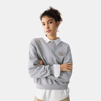 GAP女装2025春季刺绣logo圆领卫衣百搭经典款休闲上衣760790 浅灰色 XS (155/76A)亚洲尺码