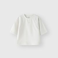 Gap女装夏季款兰精LOGO空气感短袖卫衣运动宽松上衣464824