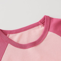 迪士尼（Disney）儿童男女童短袖t恤男童短袖t恤2025夏季休闲时尚半袖上衣 莓粉 130 cm