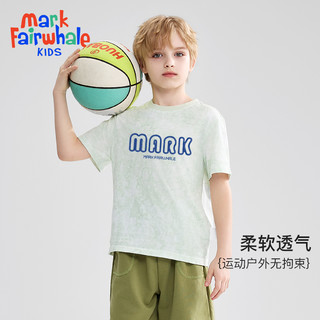马克华菲男童女童扎染短袖T恤2025夏季儿童晕染半袖休闲洋气1jz