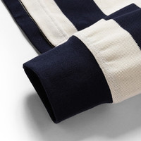 七匹狼长袖T恤男春季男士POLO保罗衫纯棉商务休闲条纹翻领体恤男装上衣 101(藏青)-5843款 175/92A/XL