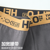 猫人冰丝男士内裤男款四角短裤2025透气抗菌男生大码平角短裤 深灰+深灰+浅灰【纯棉5A抗菌】 3XL