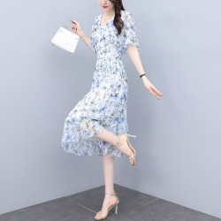 杭依阁 Hangyige 杭依阁 女士雪纺碎花连衣裙