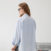 【2024年秋季款】中长宽松速干衬衫长袖衬衣通勤气质小衫女M