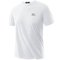 美津浓（MIZUNO）短袖t恤男士凉感冰丝夏季薄款户外白色青年小T恤速干衣