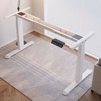 电脑桌可升降电动升降桌双电机办公桌学习书桌可调节升级线槽桌架