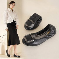 艾斯臣 ACESC 妈妈鞋 一脚蹬小皮鞋 2025年春秋款