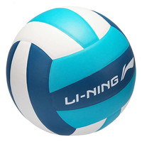 当季李宁 LI-NING排球 5号贴皮PU软手感室外耐磨成人中考比赛训练 【LVQK739-2-深蓝/深灰/白色】5号排球