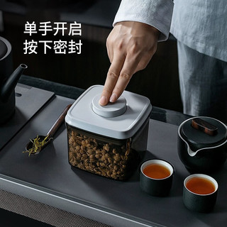 安扣（ANKOU）茶叶罐家用小茶叶盒储物罐装绿茶便携厨房保鲜大收纳盒密封罐 避光款2L