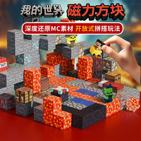 赟娅我的世界磁力方块套装积木大颗粒拼装模型男孩玩具生日新年礼物 雪地庭院套装423PCS