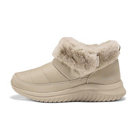 Skechers斯凯奇2025春季女士时尚加绒短靴厚底增高温暖舒适
