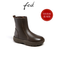 fed厚底短靴冬季靴子防寒雪地靴加厚保暖靴女款R1230-ZFA938