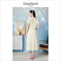 【名媛小香风】Goodland美地女装夏季圆领提花两件套套装
