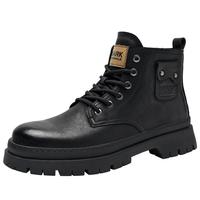 马克华菲马丁靴男款工装男鞋春季2025加绒雪地靴棉鞋男士靴子