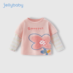 jellybaby 杰里贝比 蝴蝶印花T恤