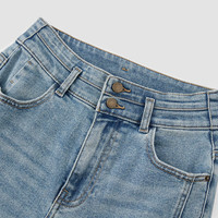 森马 Semir牛仔裤女2024春季喇叭裤103124124016A 29 牛仔黄泥染80325