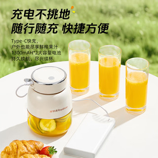 荣事达（Royalstar）无线榨汁机 大容量可碎冰吨吨榨汁桶 充电榨汁杯辅食机便携式搅拌杯电动打炸果汁杯小型家用料理机 1L碎冰榨汁桶【20叶刀】双盖