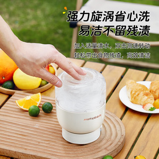 荣事达（Royalstar）无线榨汁机 大容量可碎冰吨吨榨汁桶 充电榨汁杯辅食机便携式搅拌杯电动打炸果汁杯小型家用料理机 1L碎冰榨汁桶【20叶刀】双盖