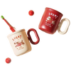 佳立方2025新年牙刷漱口杯家用高颜值洗漱杯【情侣款】多巴胺红+柠檬黄